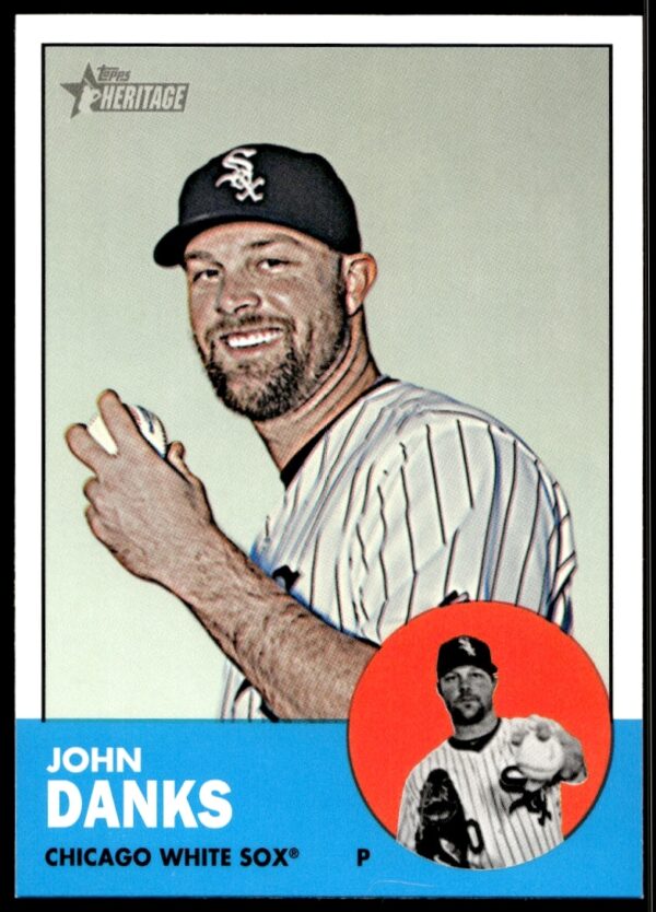 2012 Topps Heritage John Danks pitching Chicago White Sox card #H591.