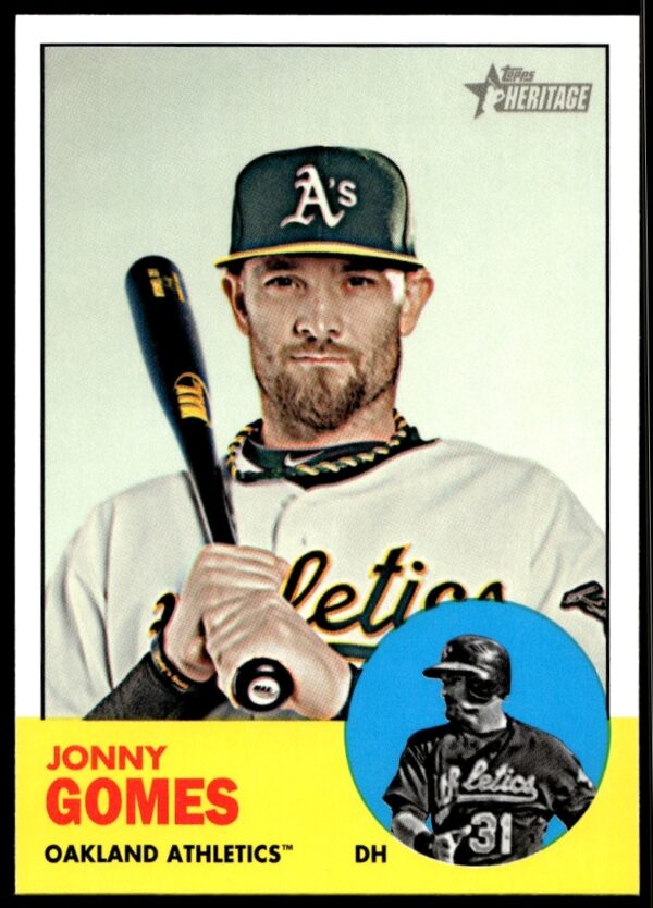 Jonny Gomes 2012 Topps Heritage Card #H664 in vintage style.