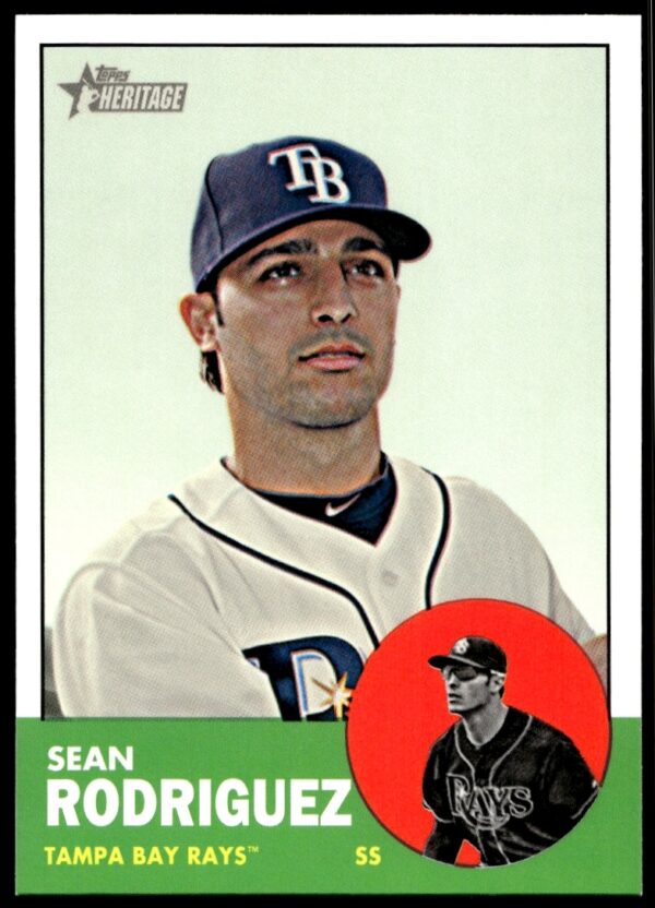 Sean Rodriguez 2012 Topps Heritage card #H665, front view, classic retro baseball design.