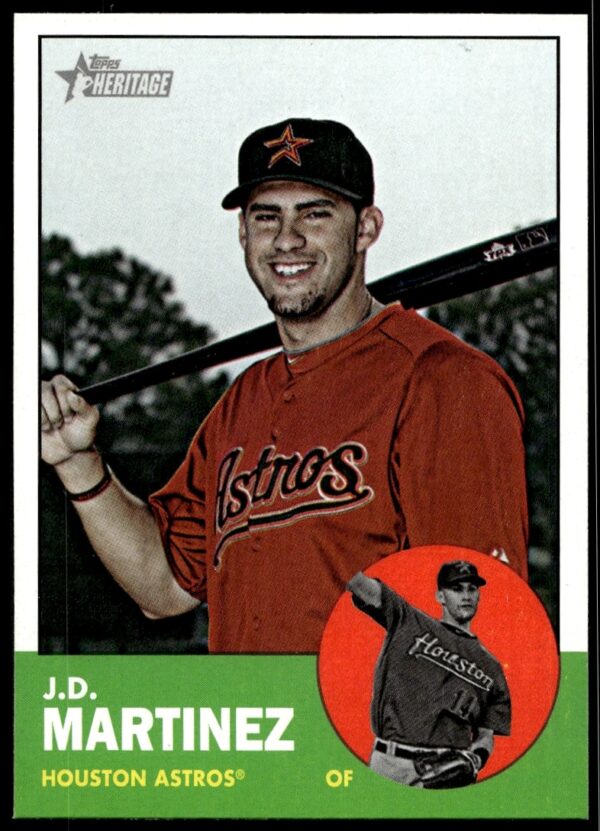 J.D. Martinez 2012 Topps Heritage #262 Baseball Card – Houston Astros Batting Pose