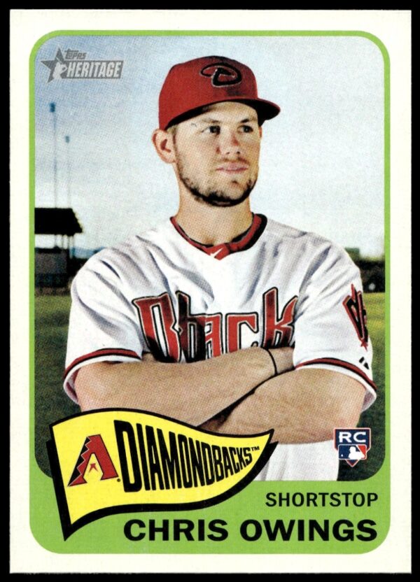 Chris Owings 2014 Topps Heritage High Number Baseball Card #H548 Arizona Diamondbacks Front View