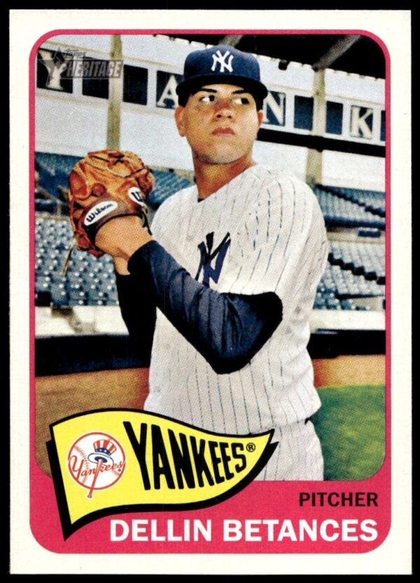 Dellin Betances 2014 Topps Heritage High Number baseball card, New York Yankees uniform.