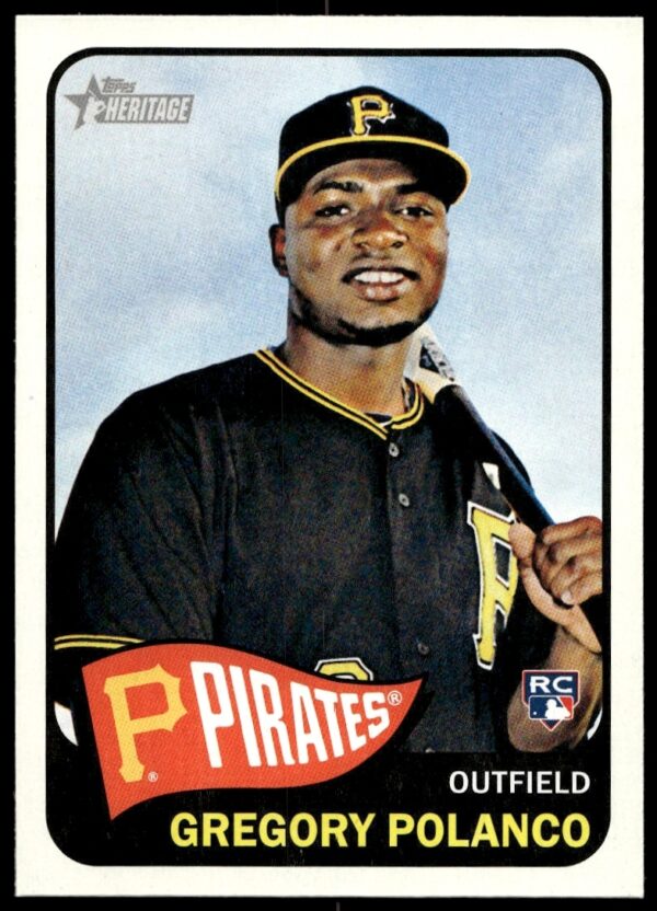 Gregory Polanco 2014 Topps Heritage Rookie Card #H527, Pittsburgh Pirates Baseball Collectible.