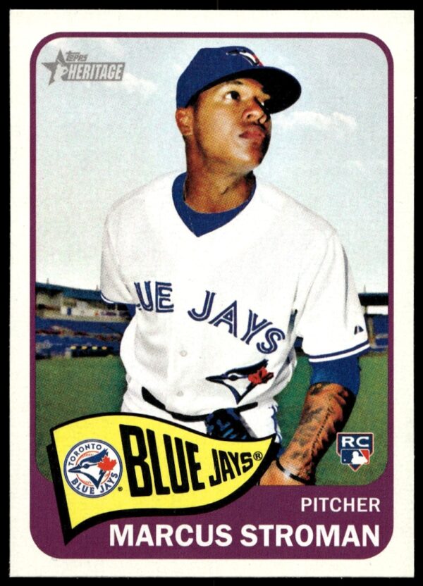 2014 Topps Heritage Marcus Stroman #H572, Toronto Blue Jays vintage baseball card.