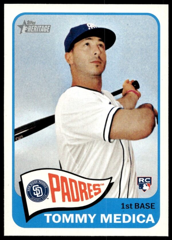 Tommy Medica 2014 Topps Heritage Baseball Card #H515, San Diego Padres.