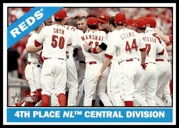 Vintage 2015 Topps Heritage 4th Place NL Central baseball card #59 featuring classic 1960s design.