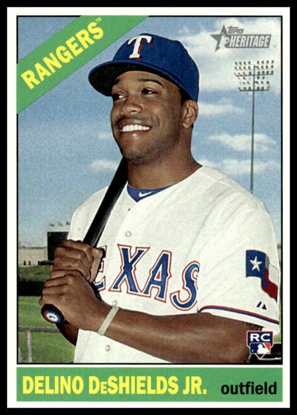 Delino DeShields Jr. 2015 Topps Heritage Card #699, vintage-style baseball card.