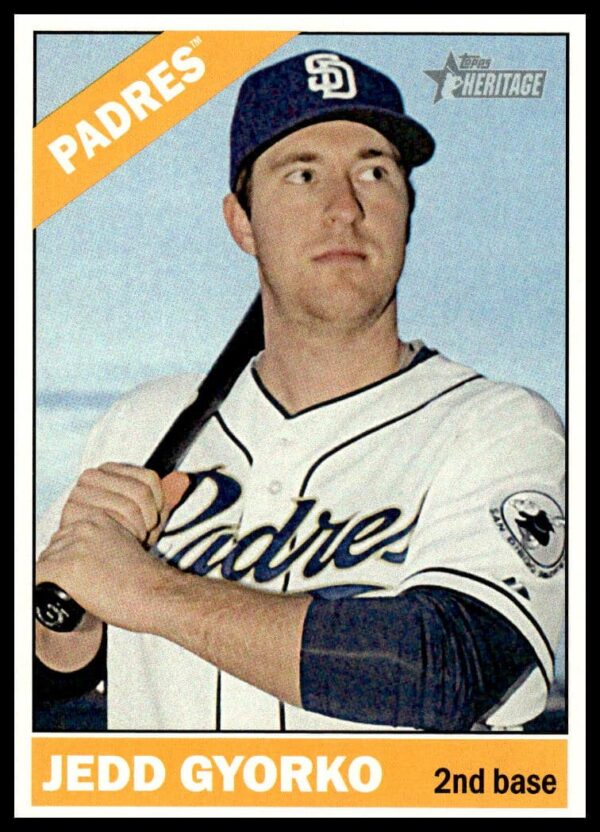 Jedd Gyorko 2015 Topps Heritage card, vintage design, classic baseball portrait #344.
