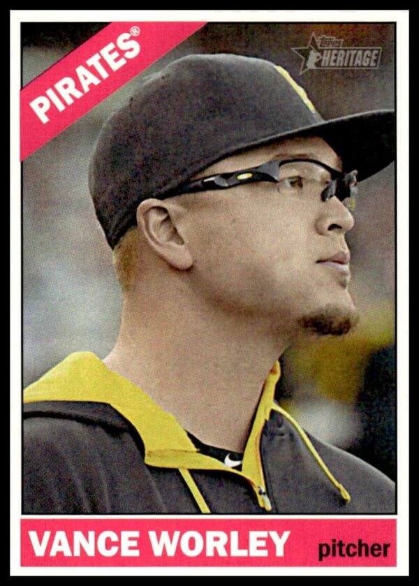Vance Worley 2015 Topps Heritage Card #419, Pittsburgh Pirates, Vintage 1966 Design.