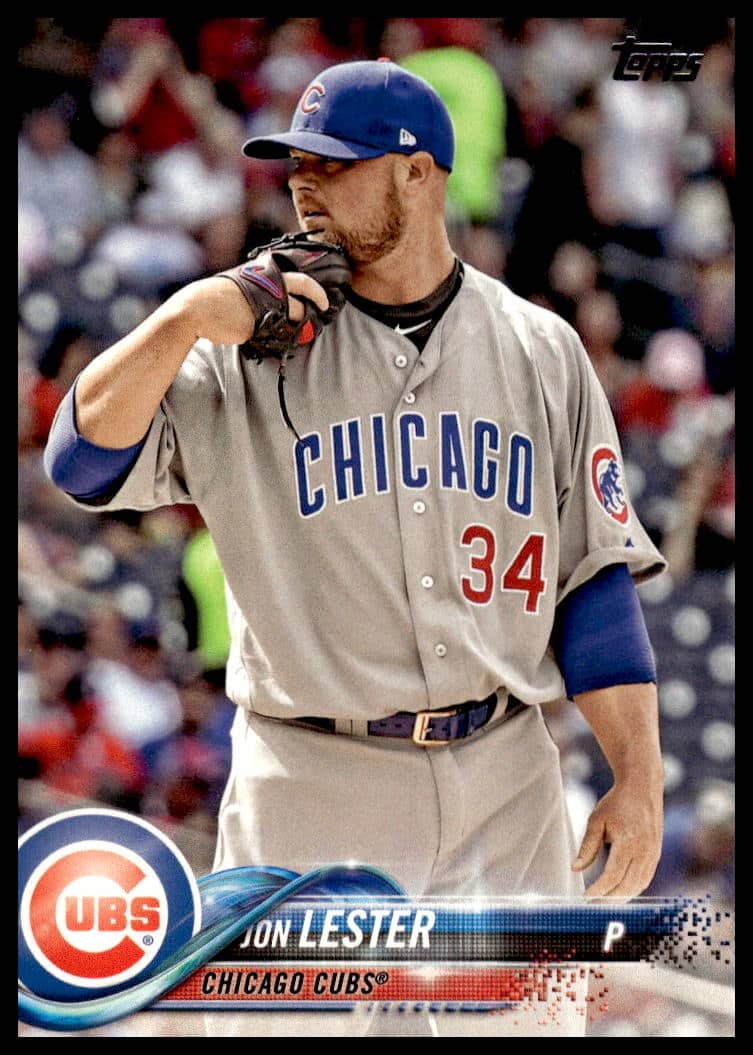 Jon Lester 2018 Topps Series 1 Card #266, Chicago Cubs Pitcher.