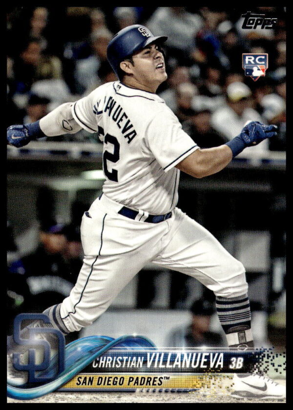 Christian Villanueva 2018 Topps card #661 in Padres uniform, rookie MLB season.