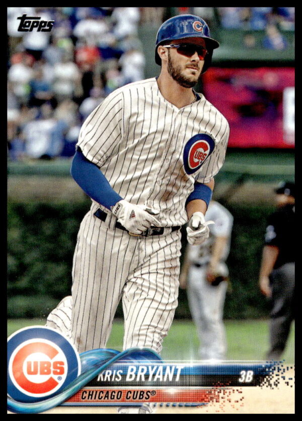 Kris Bryant 2018 Topps Series 2 baseball card #500 showing him in a Cubs uniform.