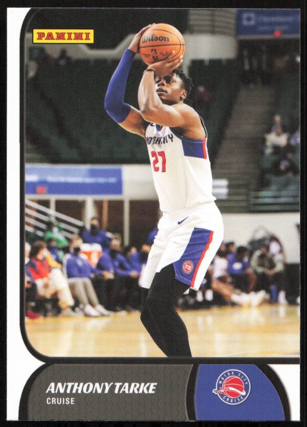 Anthony Tarke 2021-22 Panini NBA G League trading card #96 showcasing player action.