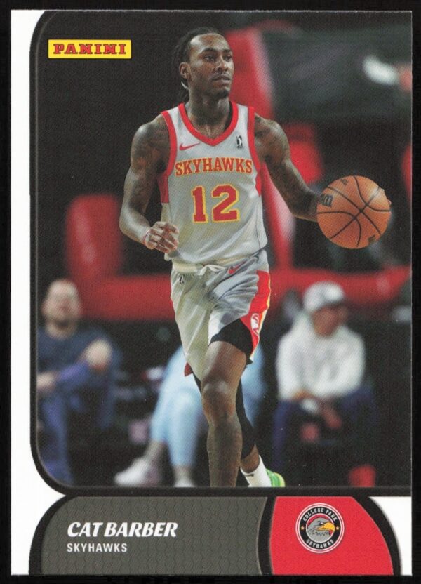 2021-22 Panini NBA G League trading card of Cat Barber, #34, front view.
