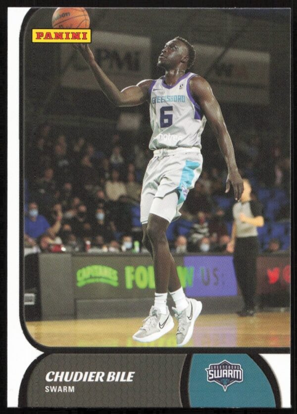 Chudier Bile playing for NBA G League featured on 2021-22 Panini Card #59.