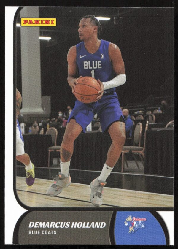 Demarcus Holland NBA G League 2021-22 Panini Card #41 Front Action Pose.