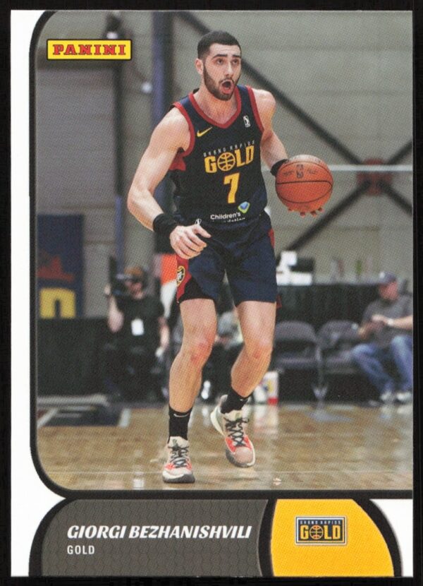 Giorgi Bezhanishvili 2021-22 Panini NBA G League Trading Card, #54, Front View.