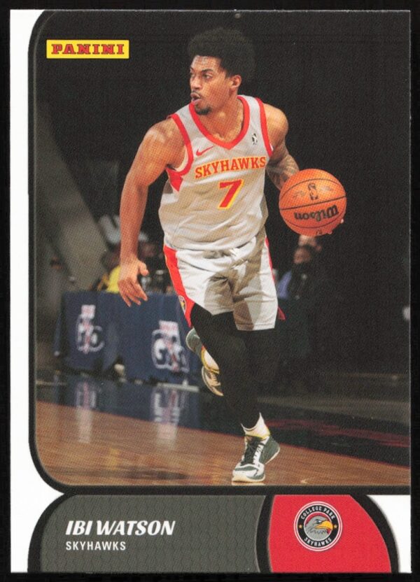 Ibi Watson on 2021-22 G League Panini card #36, showcasing his basketball skills.