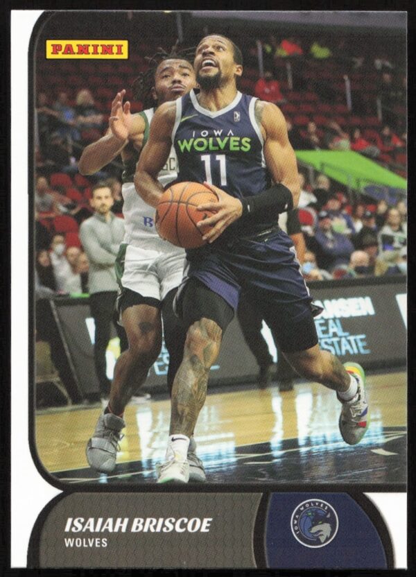 Isaiah Briscoe NBA G League 2021-22 Card #67 front view, Panini collectible.