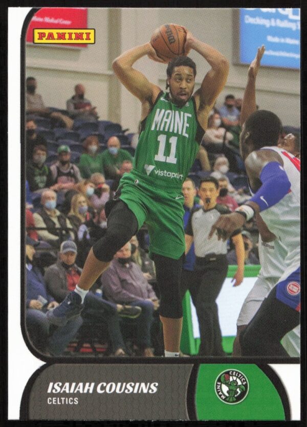 Isaiah Cousins 2021-22 Panini G League Card #88 Front View, Mid-Action Portrait