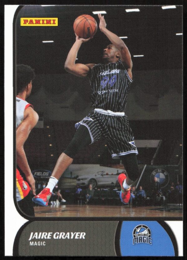 Jaire Grayer 2021-22 Panini NBA G League Card #72 featuring athletic action on the court.
