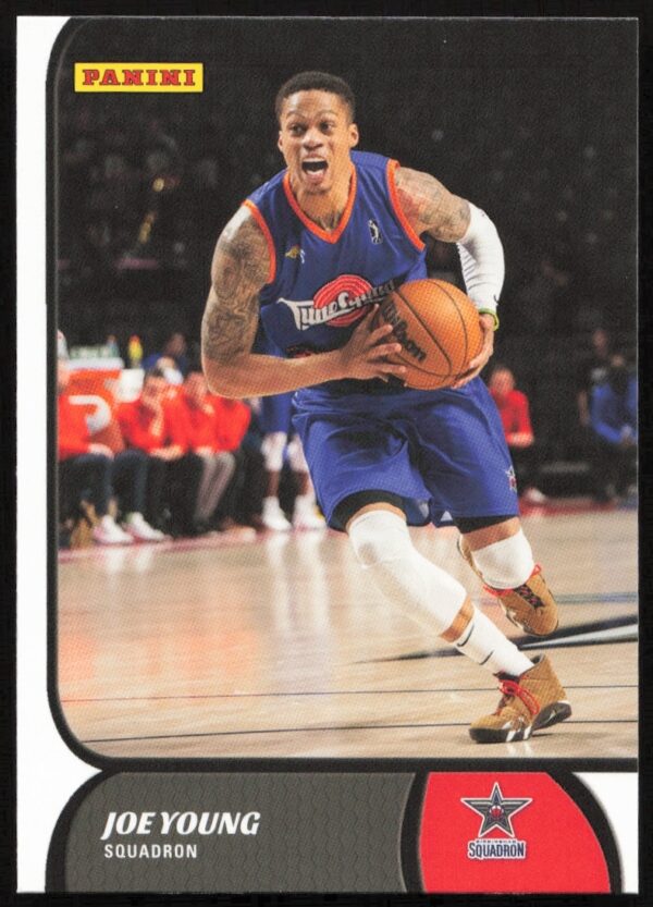 Joe Young NBA G League 2021-22 card front, jersey number 15, collectible item.