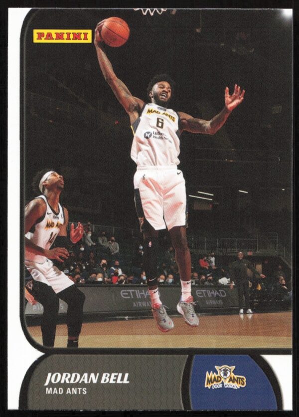 Jordan Bell 2021-22 Panini NBA G League card front, showcasing athletic prowess.