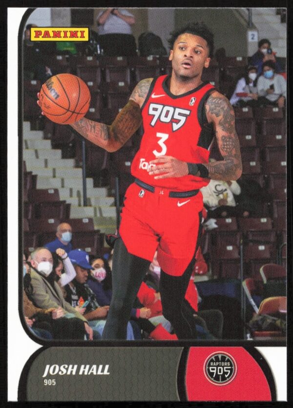 Josh Hall basketball card: 2021-22 Panini NBA G League #110, action shot in team uniform.