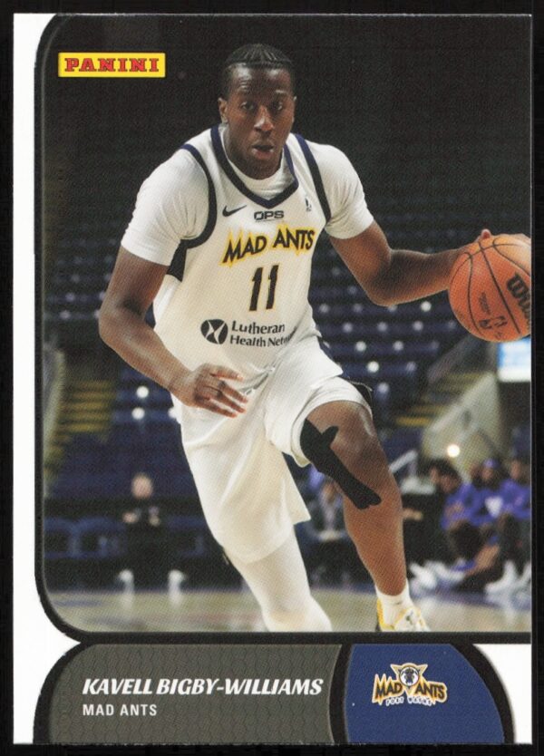Front of 2021-22 Panini NBA G League Kavell Bigby-Williams trading card.