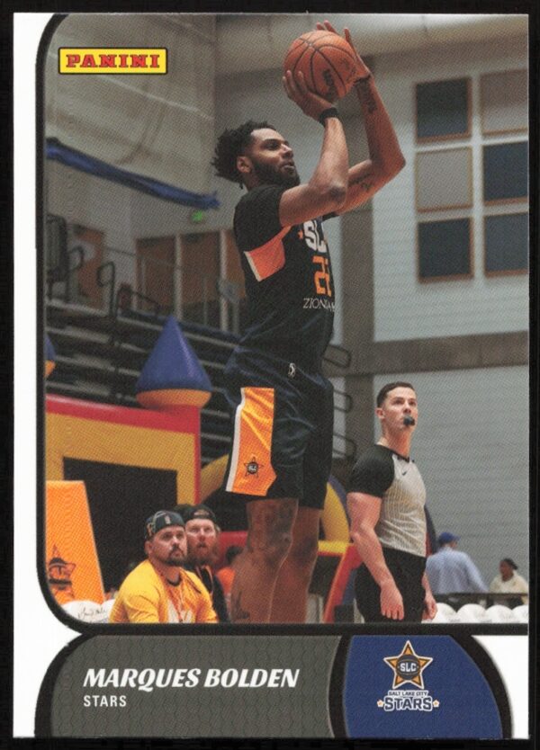 Marques Bolden 2021-22 Panini G League card front, #121, action pose in uniform.