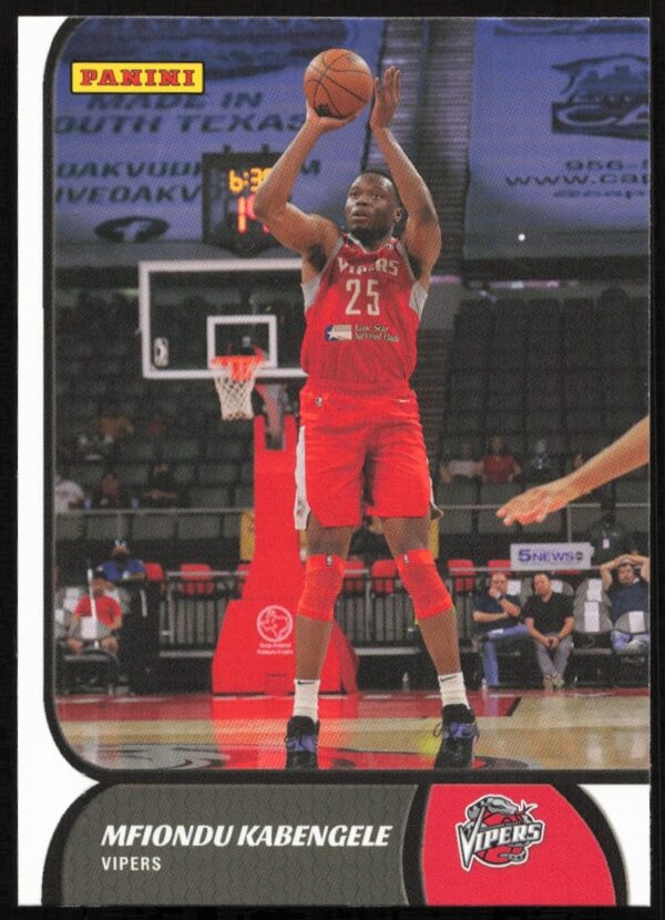 2021-22 Panini NBA G League card of Mfiondu Kabengele, card #116, front view.