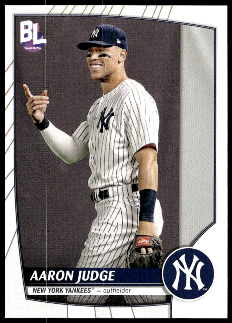 2023 Topps Big League Aaron Judge Card #1 showcasing his dynamic MLB presence.