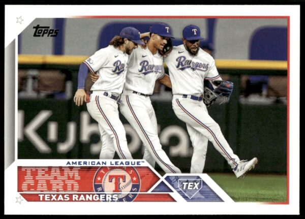 2023 Topps Series 1 Card #292: Texas Rangers Player in Action