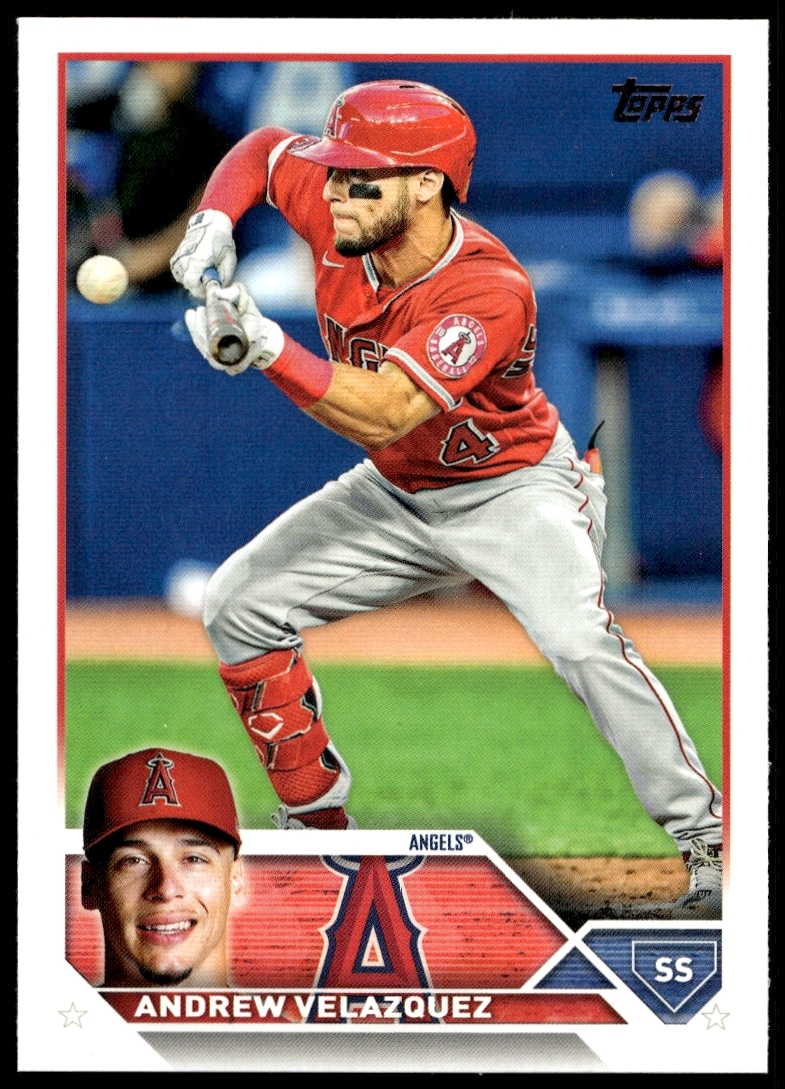 Andrew Velazquez Topps 2023 Card #605 featuring dynamic in-game action.