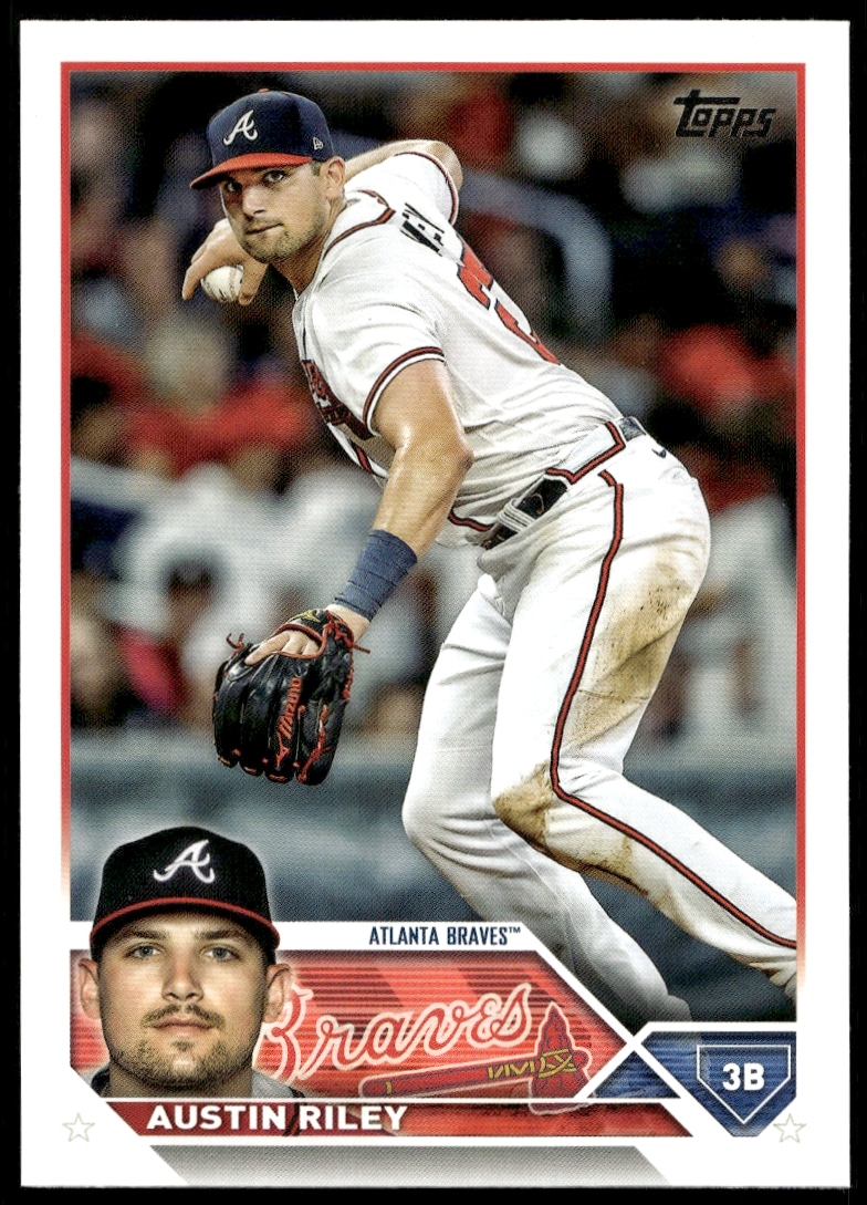 Front view of Austin Rileys 2023 Topps Series 2 baseball card, number 660.