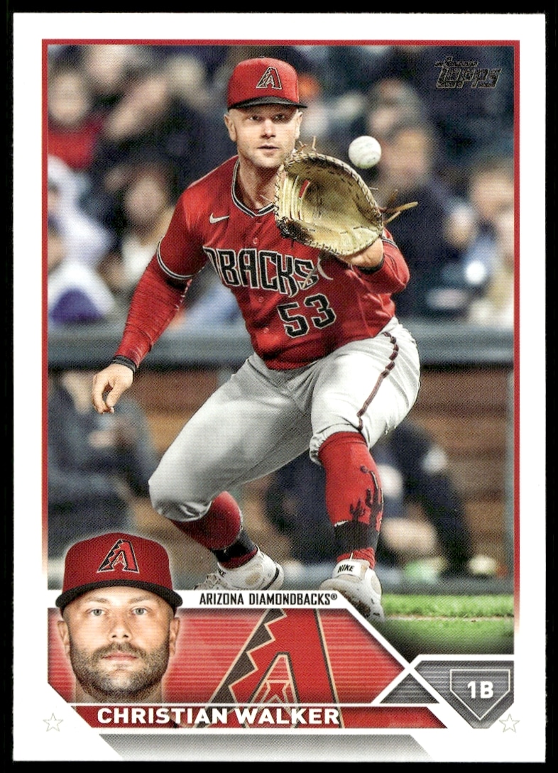 Christian Walker 2023 Topps Series 2 Card #639, Arizona Diamondbacks, Batting Stance.