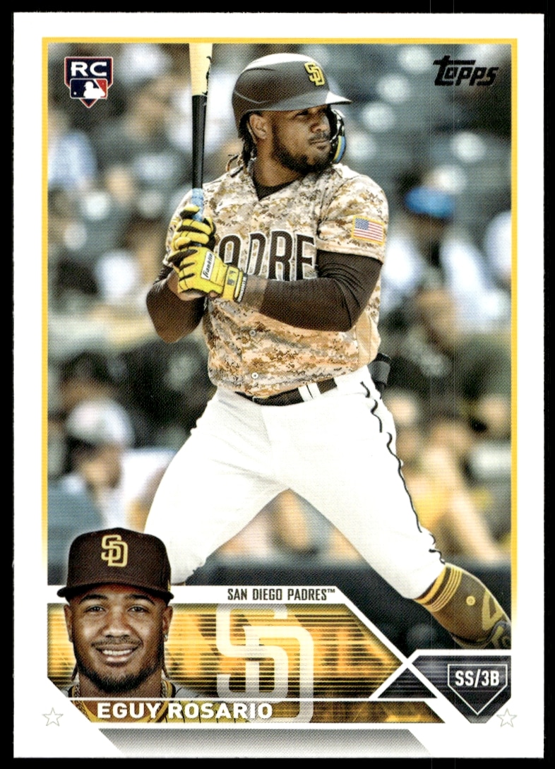 Eguy Rosario 2023 Topps Series 2 baseball card #576, showcasing players batting stance.