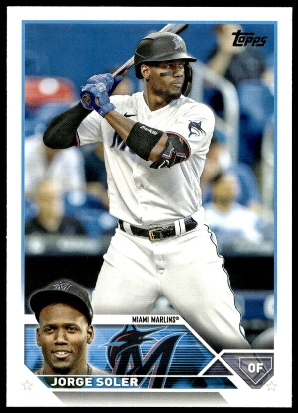 Jorge Soler Baseball Card 2023 Topps Series 2 #477, action shot in team uniform.