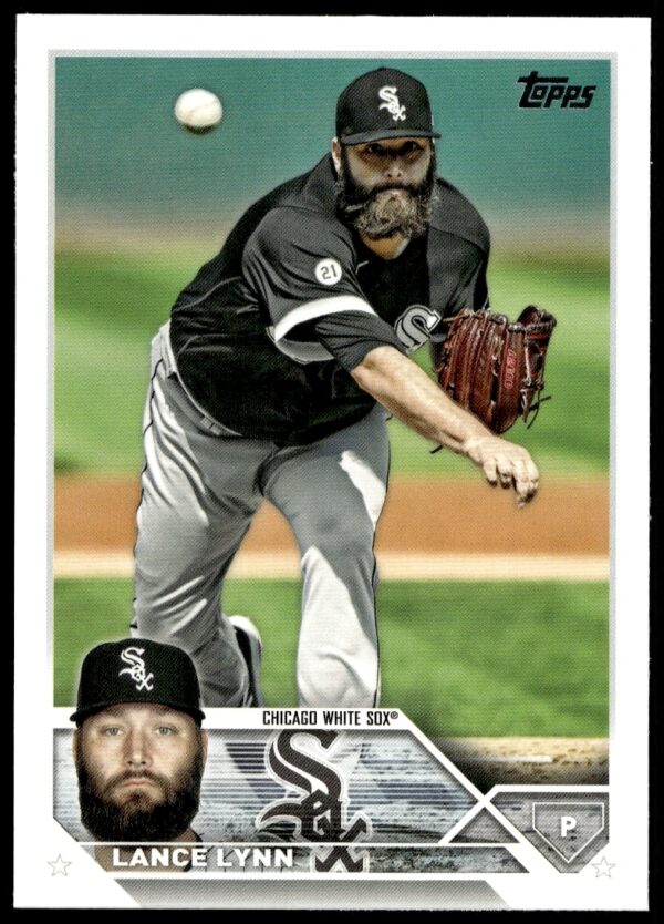 Lance Lynn 2023 Topps Series 2 Dodgers Pitcher Card #358 with Intense Focus.