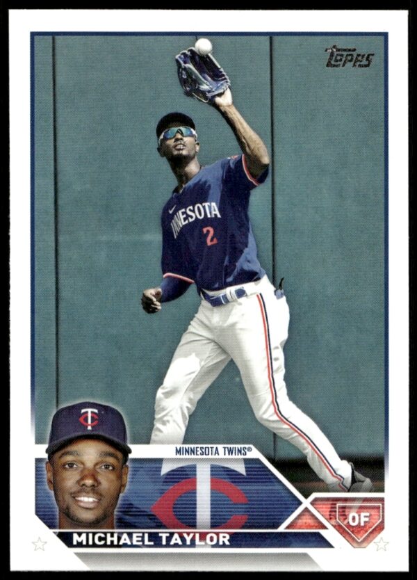 Michael Taylor 2023 Topps Series 2 Card #374 showcasing action on the field.