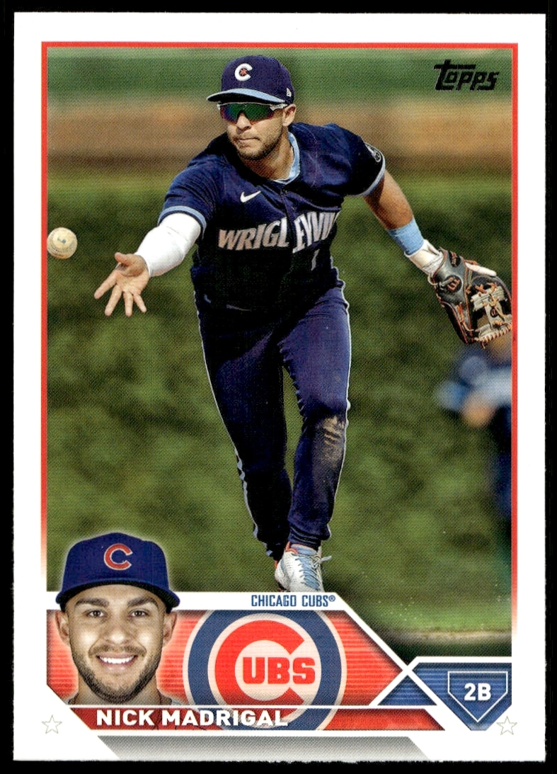 Nick Madrigal 2023 Topps Series 2 baseball card showcasing dynamic in-game action.