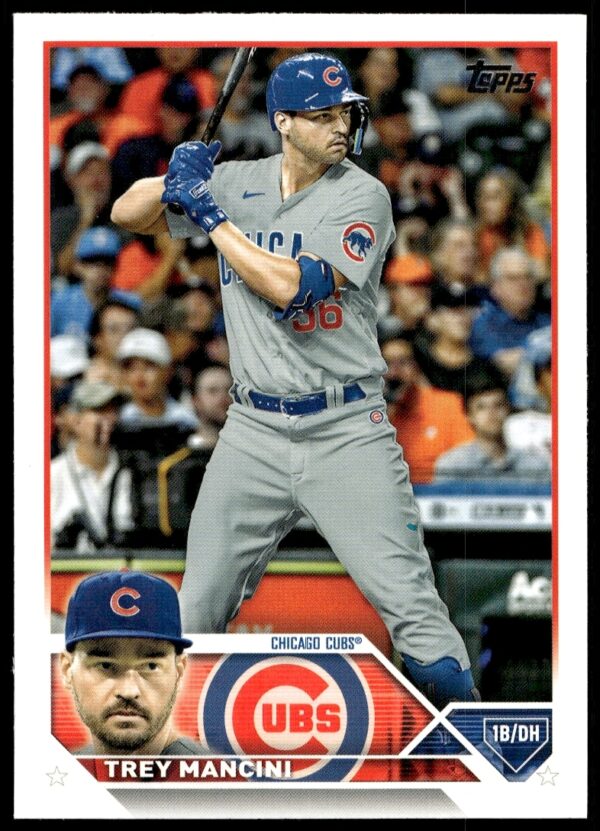 Trey Mancini 2023 Topps Card #593, Series 2, in team uniform.