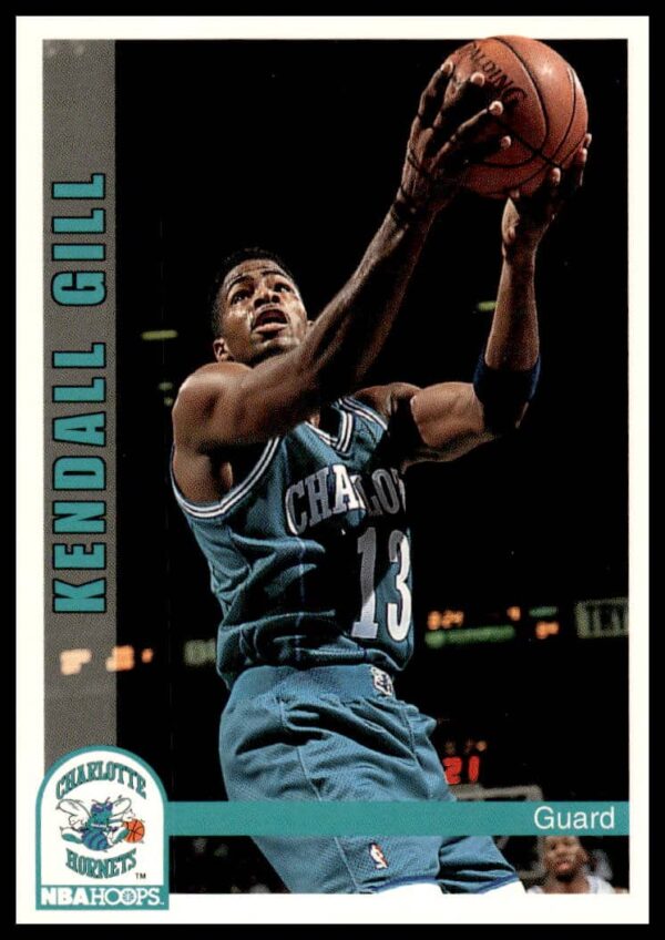 Kendall Gill 1992-93 Hoops Series 1 Basketball Card #22 Front View.