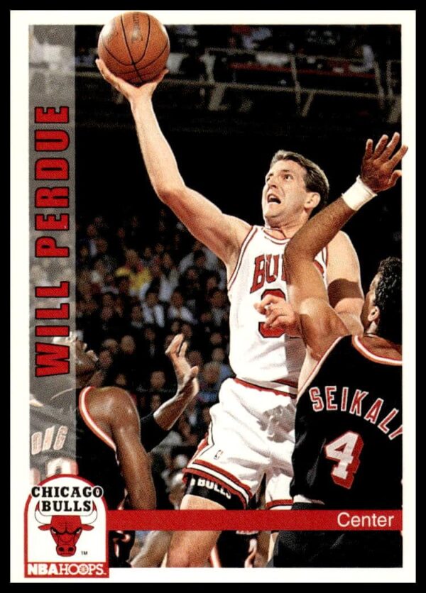 1992-93 Hoops Will Perdue Chicago Bulls trading card front, number 33.