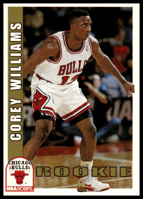 Corey Williams 1992-93 Hoops Card #364, Chicago Bulls, Action Pose.