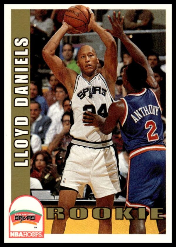 Lloyd Daniels 1992-93 Hoops Basketball Card #465 San Antonio Spurs Rookie Season.