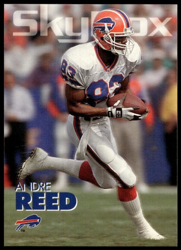 Front view of Andre Reed 1993 SkyBox Impact football card #22, Buffalo Bills wide receiver.
