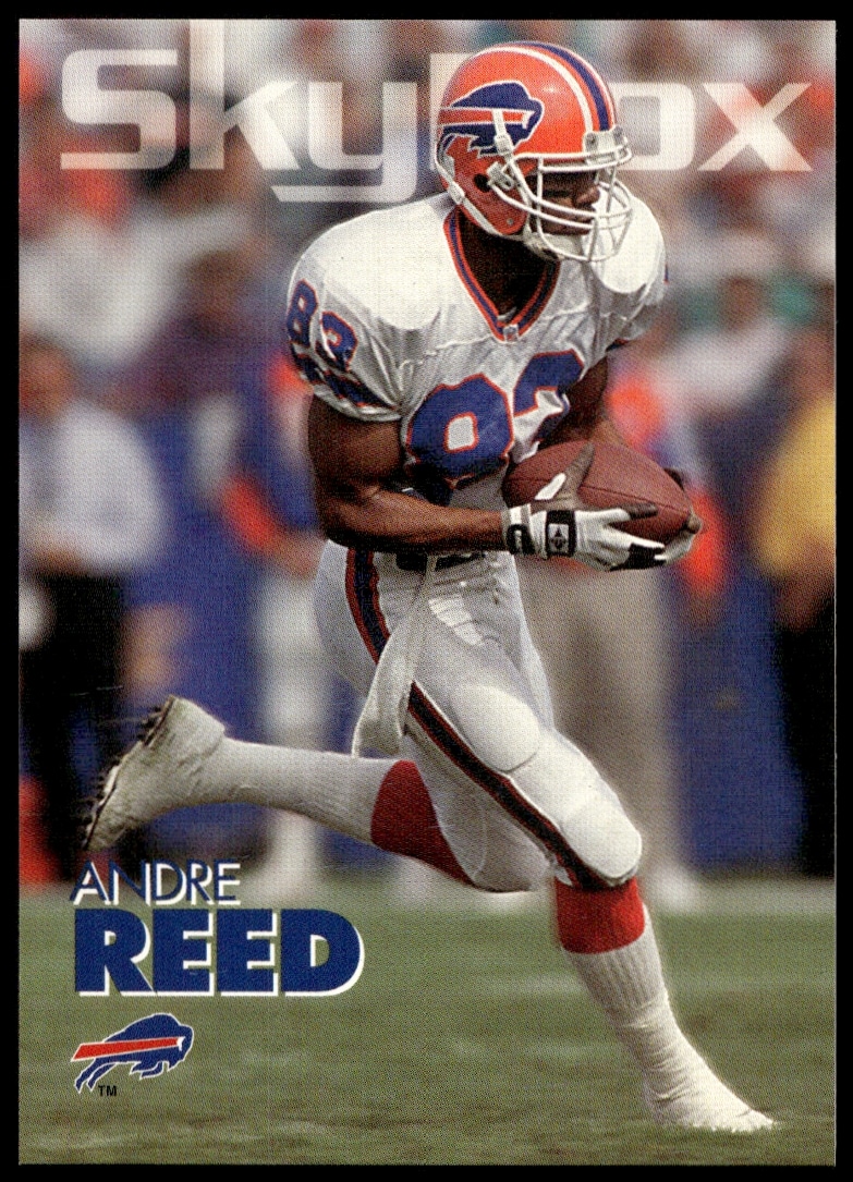 Front view of Andre Reed 1993 SkyBox Impact football card #22, Buffalo Bills wide receiver.