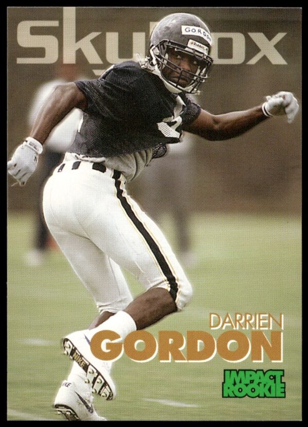 1993 Darrien Gordon SkyBox Impact Football Card #381 Front