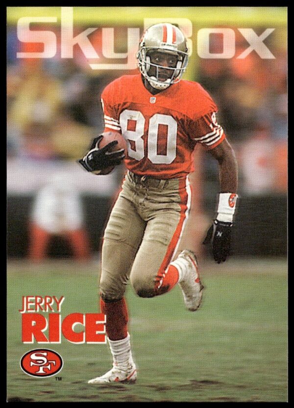 Jerry Rice 1993 SkyBox Impact Card in 49ers Uniform, NFL Legend #293.
